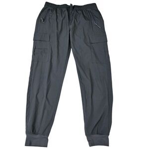 Libin Joggers‎ Womens XL Gray Cargo Pants Pull On Stretch Athleisure Hiking
